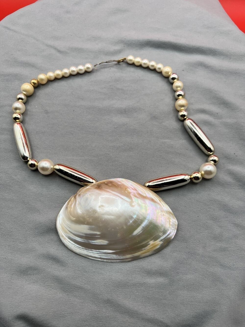 Handmade Sea Shell Necklace 19 Inch Beach Coastal Artisan Jewelry